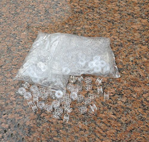 100pcs Clear Sewing Machine Bobbins Empty Wire Spool for Brother