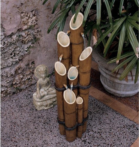 Cascading Bamboo Sculptural Fountain