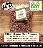 NaturOli Soap Nuts PIECES - 5 lbs. (~800 loads) Sapindus Mukorossi. 100% Chemical free. Wild Harvested. Rated BEST eco-friendly natural laundry detergent. Green Dot Award Winner. FINAL CLEARANCE. Very Few Remaining!