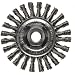 Weiler Dualife Wire Wheel Brush, Threaded Hole, Steel, Full Twist Knotted