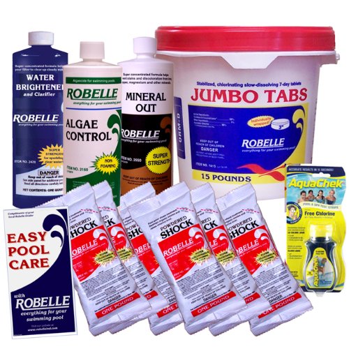 Robelle 3 Chlorine Tablets Clarifier Mineral Out Algaecide Shock