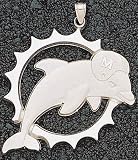 Miami Dolphins Logo Giant Silver Pendant