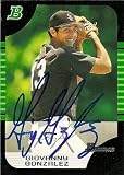 Oakland A's Gio Gonzalez Signed 2005 Bowman Card