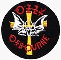 Ozzy Osbourne - Round Logo with Cross & Bat - Embroidered Iron On or Sew On Patch