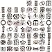 RUBYCA Tibetan Silver Tone Color Spacer Loose Beads Fit European Charm Bracelet Mix Lot For DIY