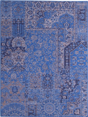 benuta Velours Teppich Funky blau 160x230 cm