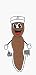 South Park - Mr Hanky with a Sailer Hat - Sticker / Decal