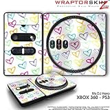 DJ Hero Skin Kearas Hearts on White fit XBOX 360 and PS3 (DJ HERO NOT INCLU ....