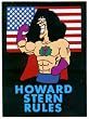 Howard Stern Rules - Cartoon Howard with USA Flag - Sticker / Decal