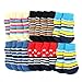 Weixinbuy 4PCS/Set Pet Dogs Cotton Socks Anti-Slip Rubber Stripes Boots Beige X-Small