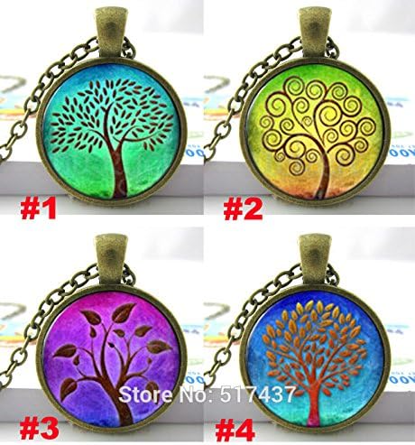 Lawrence Painting Tree Of Life Necklace 1 Inch Squares 25Mm Rainbow Magic Color Trees Digital Collage Sheet More Than 50 Trees