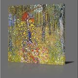 GUSTAV KLIMT Farmers Garden With Crucifix, Large Gallery Framed Canvas Art Poster Print Ready To Hang NEW