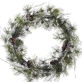 20 Wreath - Needle Pine with Ice Crystals