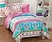 Dream Factory Peace And Love Peace Signs Girls Comforter Set, Multi-Colored, Full