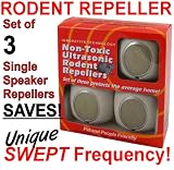mice electronic repellent-Ultrasonic Rodent Repeller Direct Plug In: Save with Set of 3 Single Speaker Units with Unique SWEPT Frequency On Sale