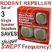 Ultrasonic Rodent Repeller Direct Plug In: Save with Set of 3 Single Speaker Units with Unique SWEPT Frequency