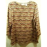 Alfred Dunner Country Harvest 3 4 Sleeve Knit Top by Alfred Dunner