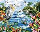 Buy Blue Heron & Friends 1000 Piece Jigsaw Puzzle by White Mountain by White Mountain Puzzles