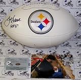 Joe Greene Autographed/Hand Signed Pittsburgh Steelers Logo Football