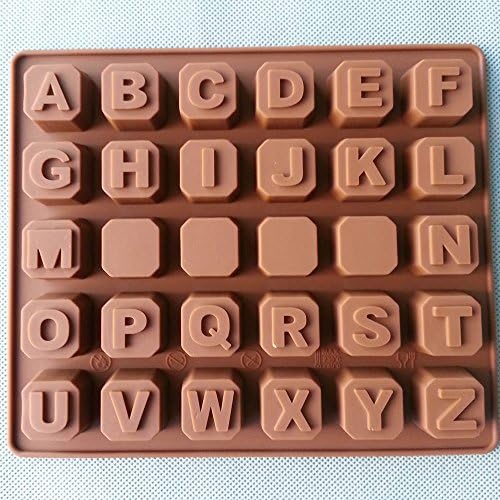 Ainest DIY Ice Cube Silicone Cake Chocolate Decorating Molds Mould Baking Tools Free Alphaet