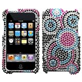 Apple iPod touch 2nd 3rd generation Bubble Full Diamond Bling Bling Hard Case Snap on Cover Shield Protector Sleeve + LCD Protector + Free Biodegradable Screen wipe