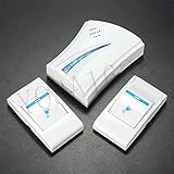 LEDライト付き36メロディ音楽チューンワイヤレスホームエントリドアベルドアのベルレシーバー+2リモートボタン