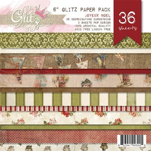 Joyeux Noel Paper Pad 6"X6" 36 Sheets-12 Designs/3 Each