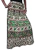 Womans Maxi Skirt Green Elephant Printed Wrap Around Cotton Skirt Boho Dresses