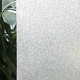 Qualsen　ガラスフィルム(90 x 200 Cm)　窓用フィルム　窓シート　窓ガラスフィルム　浴室目隠しシート　断熱シート　UVカット　再利用可能　プライバシーガラスフィルム