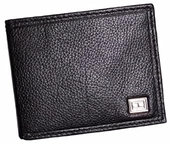 Men's Tommy Hilfiger Wallet Passcase Black w/ Logo Men's Tommy Hilfiger Wallet Passcase Black w/ Logo