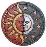 VCS SMG22 22-Inch Sun and Moon Wall Plaque with Glass Inlay