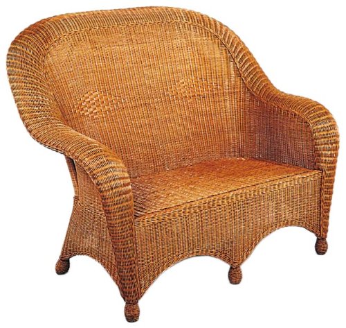 Hansen Rattan 3850/2C 2-er Peddigbank Color honig / ohne Polster / B133 T 94 H108 SH 40