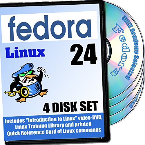 Fedora 24 Linux, 4-Discs DVD Installation And Reference Set
