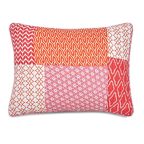 Jill Rosenwald Multi Patch Sham, Standard, Coral
