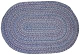 Duet Braided Rugs - Blue Bonnet 4x6 Oval Braided Rug