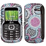 LG Octane (VN530) Diamond Crystal Bling Protector Case - Rainbow Bubbles