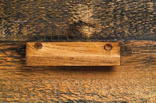 3 Drawer Rustic Wood Nightstand (Contoured Aspen)