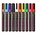 Liquid Chalk Markers Bundle: 10 smooth Paint Pens + 8 Chalkboard Labels - Fine Chisel & Bullet Tip for each Pen Marker - Charming results on: Window, Glass, non-porous Blackboards, Chalkboards & More - Fluorescent & White Wet Ink for Kids - Broad point for drawing