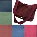 Padded Cotton Messenger Bag with Flap and Wide Strap