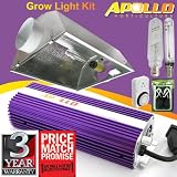 61Qr1wpJjsL. SL160  New Purple Apollo brand 600w Watt Digital Dimmable Ballast Hydroponic Grow Light System with Air Cool 8 Panel Reflector and Metal Halide(MH) and High Pressure Sodium(HPS) Light Bulbs, Cord + Yoyo Hanger
