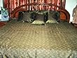 7p Black Golden Green Indian Bedspread Bedding Couch Throw King/queen