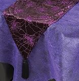 Glitter Spider Web Table Runner