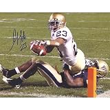 NCAA Golden Tate Notre Dame White Jersey Goal Line Horizontal Autographed 8-by-10-Inch Photograph
