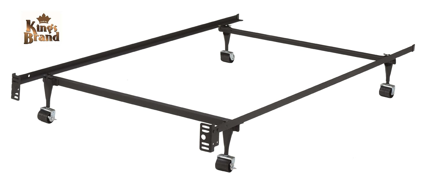 Heavy Duty Metal Twin Size Bed Frame with Rug Rollers Amp Locking