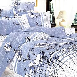 Blancho Bedding - [Pale Blue Lotus] Luxury Bed In A Bag Combo 300GSM