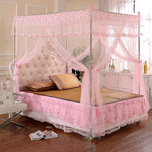 Three nets Orange stainless steel floor stand NET 1.5 1.8M luxury home decoration on the bed nets , 2