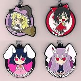東方ラバー・キーホルダー（霊夢・魔理沙・てゐ・うどんげ）４種セット（流通限定品）