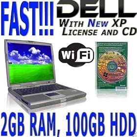 DELL Latitude Super Fast Laptop, 2GB RAM, 100GB Hard Drive, Built-In WiFi Wireless, DVD... by Dell