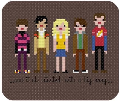 The Big Bang Theory Poster Print Cartoon Style Mouse Pad