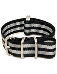 Watch: DaLuca Ballistic Nylon NATO Watch Strap - Bond (Matte Buckle) : 26mm - DaLuca
